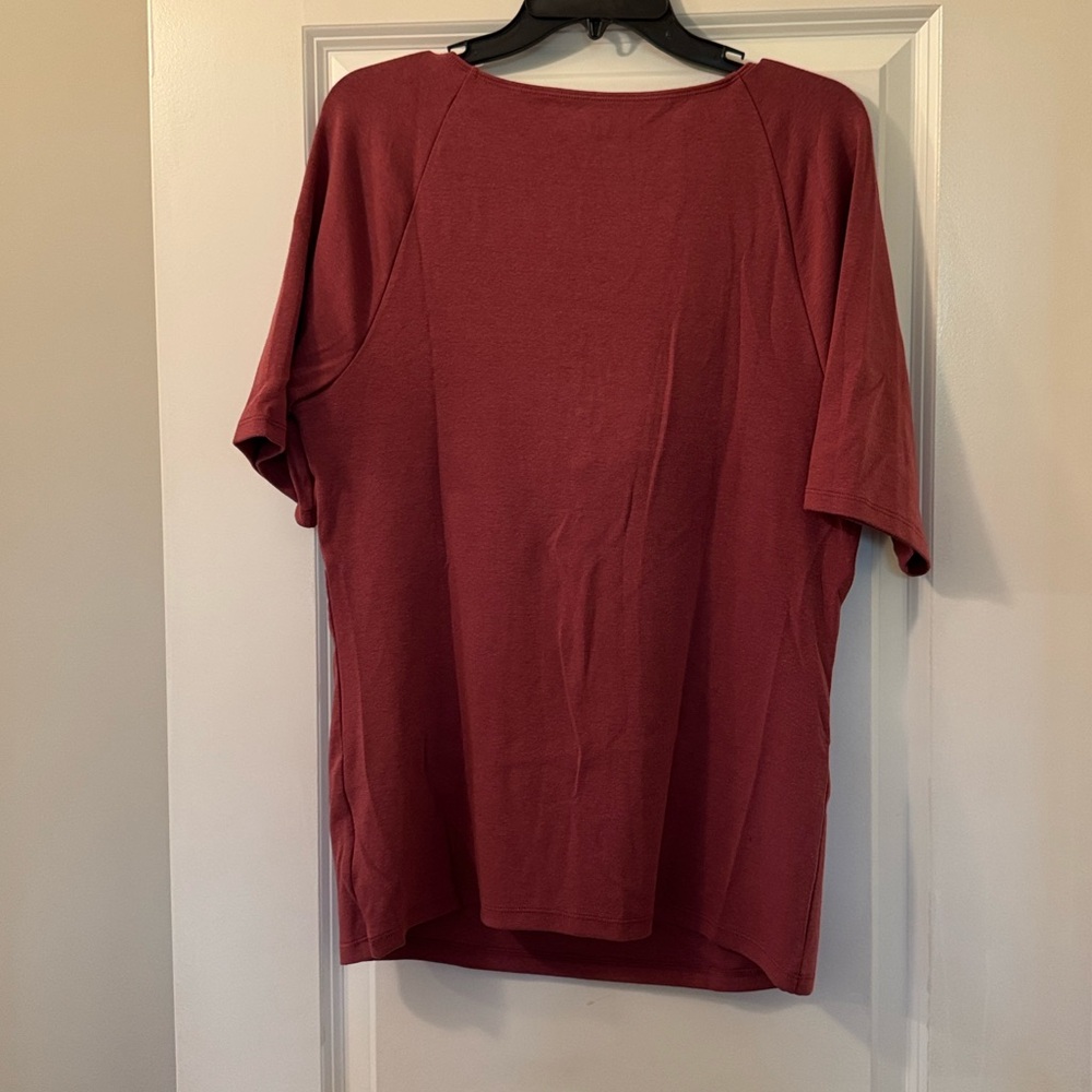Bundle this! NWT GAP Modern Twist Front Sweetheart Tshirt XL Tall- Dry Rose Pink - Picture 3 of 5